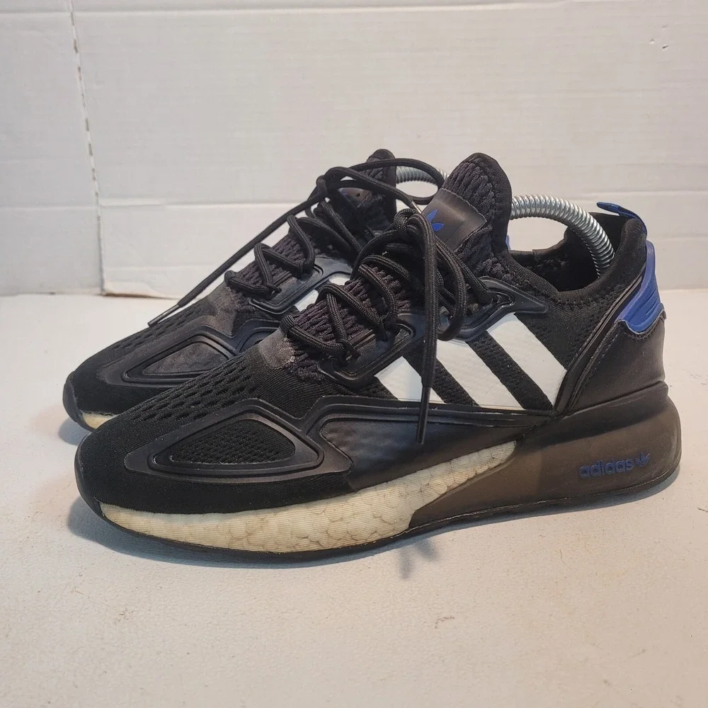 Adidas ZX 2K Boost Black White Blue Sizez 6.5Y